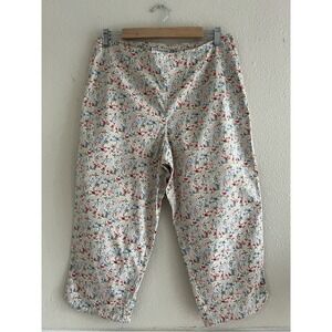 Covington Vintage Floral Print Capris Size 10/12 Cottagecore Summer Boho